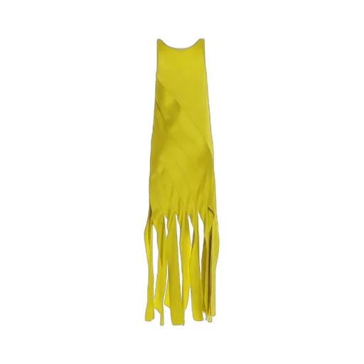 Fringed Hem Sleeveless Dress