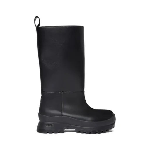 Rounded-Toe Slip On Boots