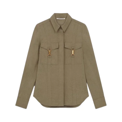 Clasp-Embellished Shirt