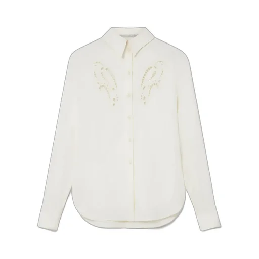 Petal Crochet Compact Crepe Shirt
