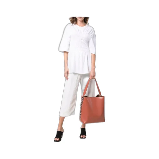 Chain-Trimmed Tote Bag