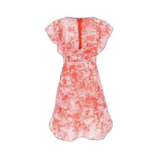 Mushroom Print Short Dress