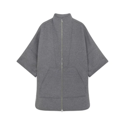 High-Collar Wool Casual Jacket