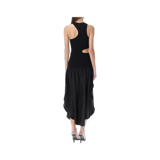 Cut Out Asymmetric Midi Dress