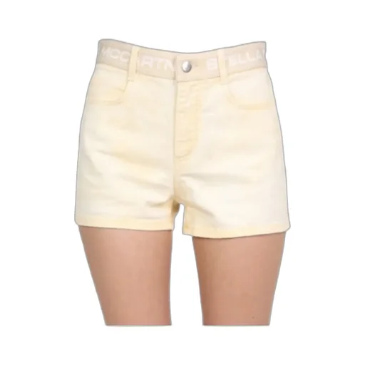 Logo Waistband Denim Shorts