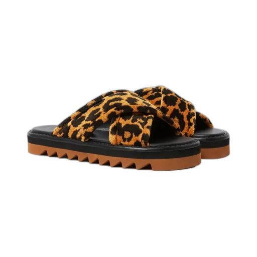 Sneak-Elyse Leopard Twisted Sandals