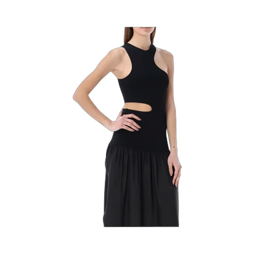 Cut Out Asymmetric Midi Dress