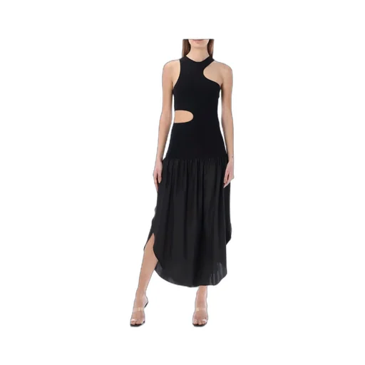 Cut Out Asymmetric Midi Dress