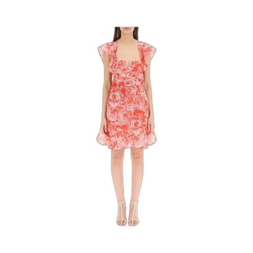 Mushroom Print Short Dress