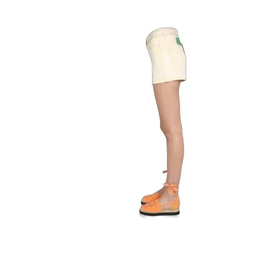 Logo Waistband Denim Shorts