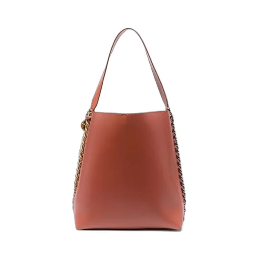 Chain-Trimmed Tote Bag