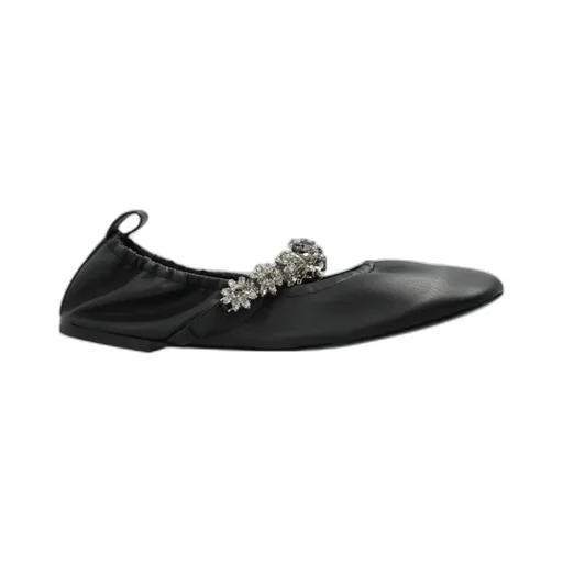 Elsa Crystal Strap Ballet Flats
