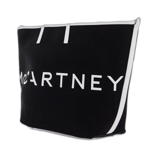 Logo Printed Contrast-Trim Tote Bag
