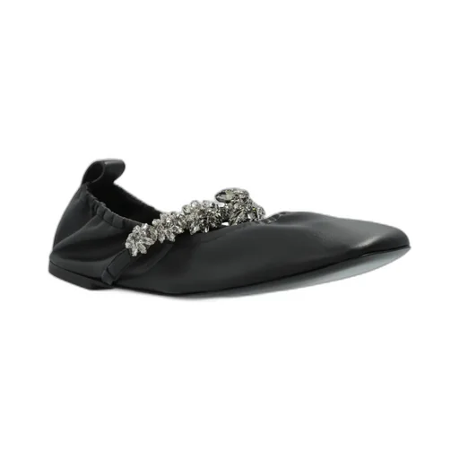Elsa Crystal Strap Ballet Flats