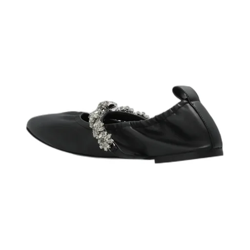 Elsa Crystal Strap Ballet Flats
