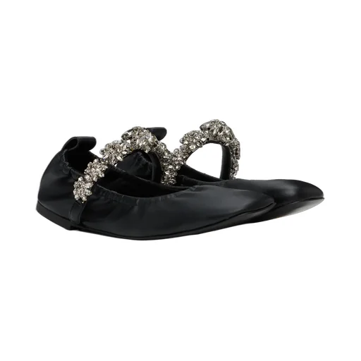 Elsa Crystal Strap Ballet Flats
