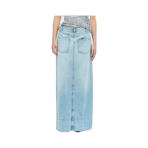 Piave Logo Patch Denim Skirt