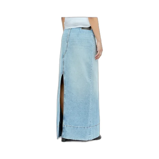 Piave Logo Patch Denim Skirt