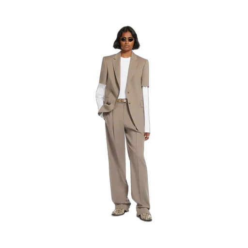 Single-Breasted Short-Sleeved Jacket