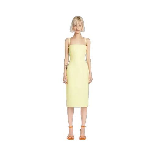 Zip Detailed Strapless Dress