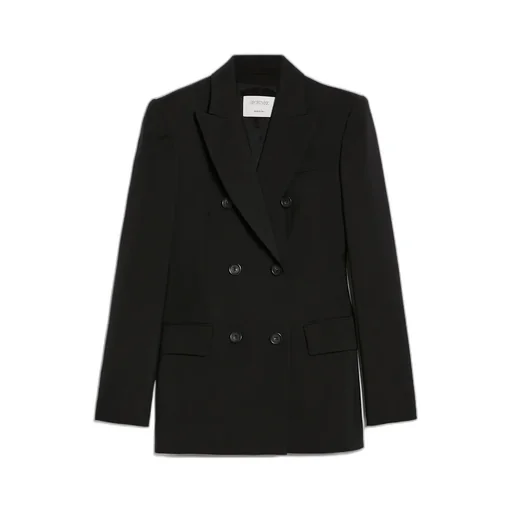 Double-Breasted Wool Suit Jacket