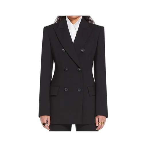 Double-Breasted Wool Suit Jacket
