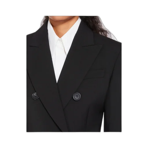 Double-Breasted Wool Suit Jacket