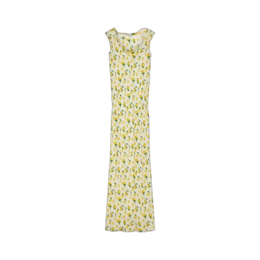 All-Over Patterned Sleeveless Maxi Dress