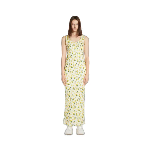 All-Over Patterned Sleeveless Maxi Dress