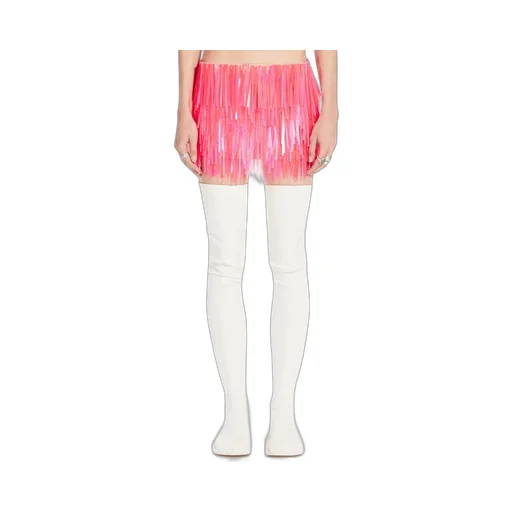 Fringe-Design Tiered Mini Skirt