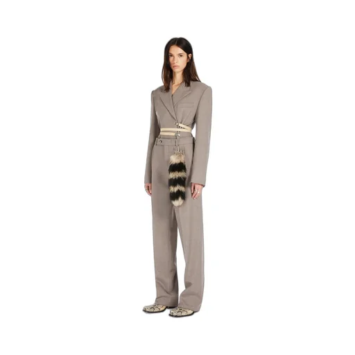 Pleated Straight-Leg Trousers