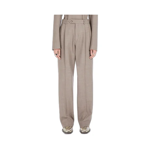 Pleated Straight-Leg Trousers