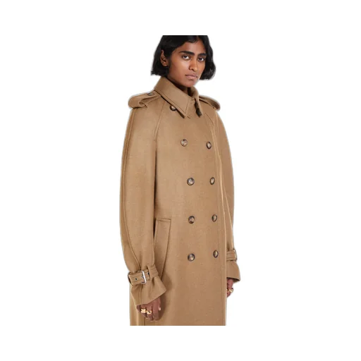 Double-Breasted Twill Trench Coat