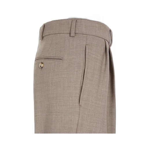Pleated Straight-Leg Trousers