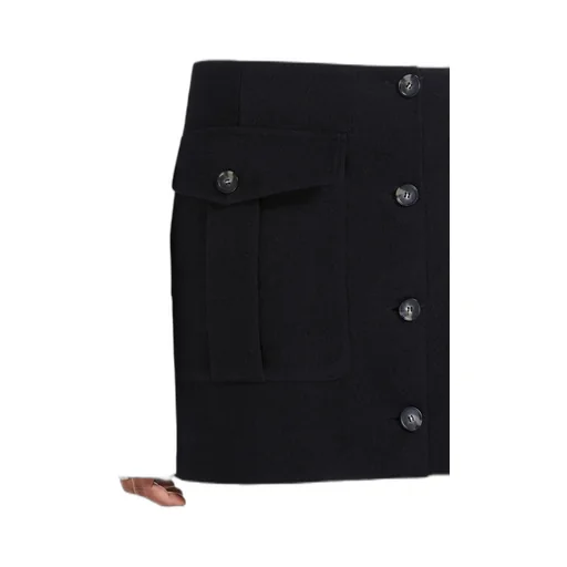 Low-Rise Wool Skirt