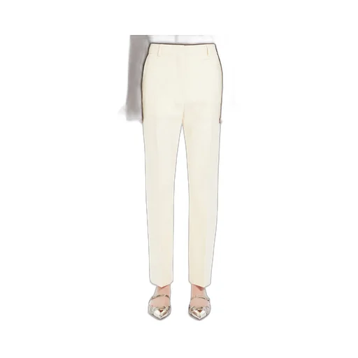 Low-Rise Wool Casual Pants