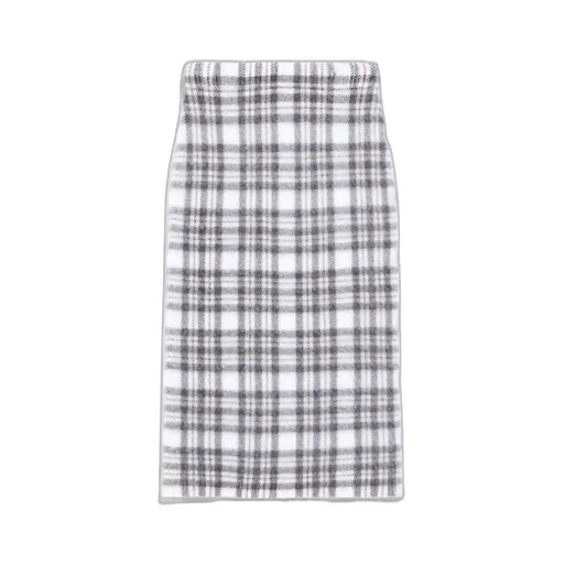 Check-Pattern Midi Skirt