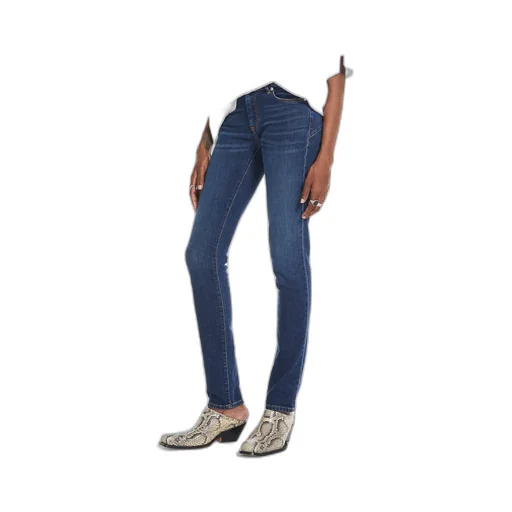 Logo Patch Straight Leg Jeans