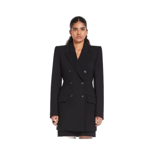 Double-Breasted Long Suit Coat