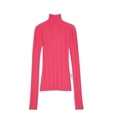 High-Neck Wide-Ribbed Top