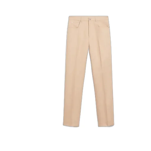 High-Waisted Straight-Leg Trousers