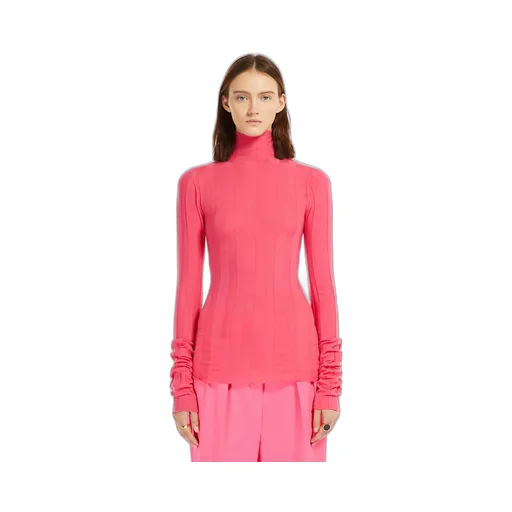 High-Neck Wide-Ribbed Top