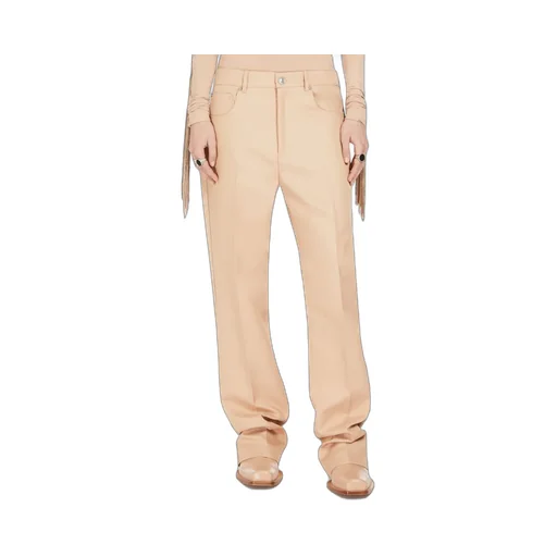 High-Waisted Straight-Leg Trousers