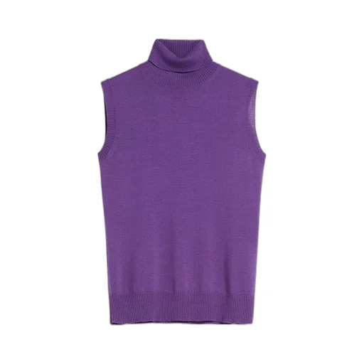 Roll-Neck Virgin Wool Vest