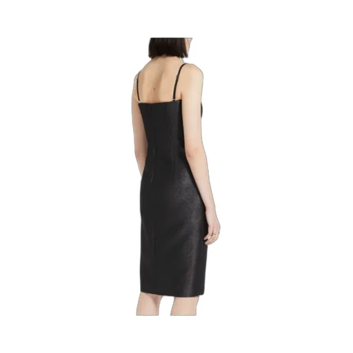Bustier-Style Metallic-Effect Dress