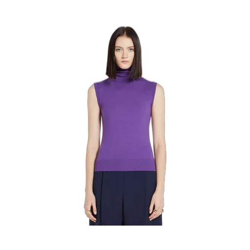Roll-Neck Virgin Wool Vest