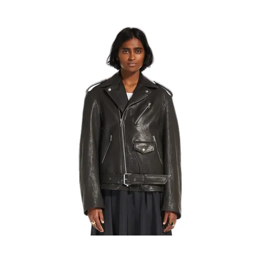 Logo Leather Jacket