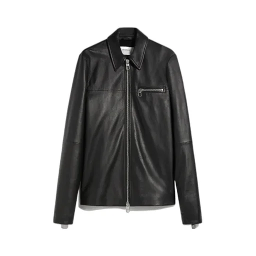 Front Zipper Leather Jacket