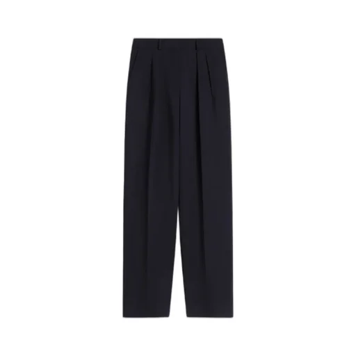 Wide Stretch Wool Casual Pants