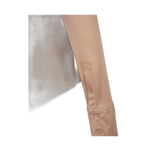 Satin-Finish Point-Collar Bodysuit